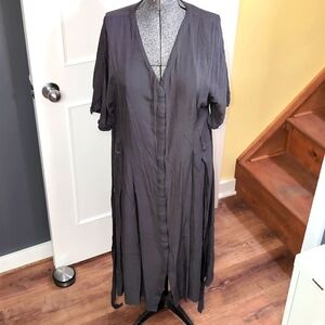 Millibon Women's front button dress with tie belt